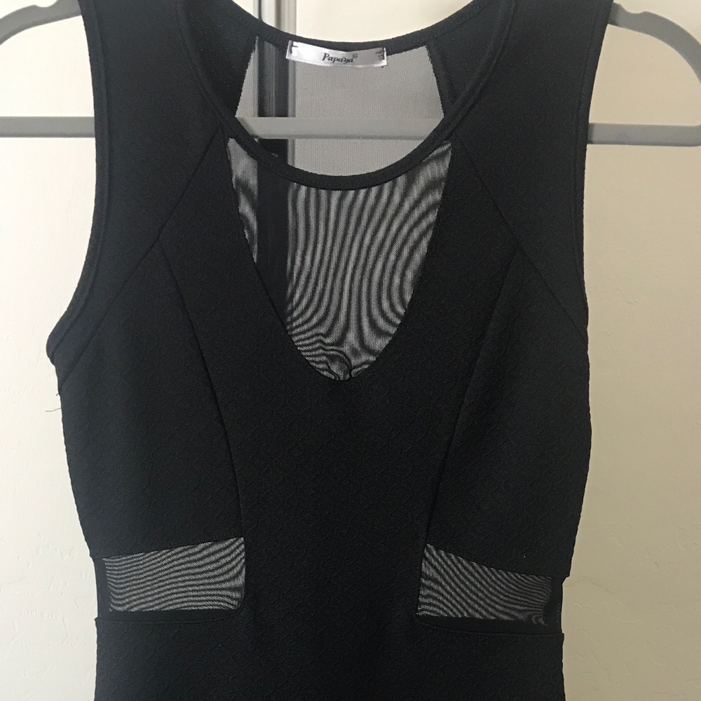 Black mini fitted dress